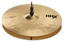 Load image into Gallery viewer, Sabian *Pre-Order* HHX Evolution Brilliant Promotional Set: 14" Hats/16" Crash/20" Ride +Shirt,Sticks Special Order | Auth Dealer