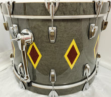 Load image into Gallery viewer, Ludwig 110th Anniversary Charcoal Diamond Flash Legacy 3pc Drum Set Mahogany Kit 14x22, 16x16, 9x13