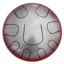 Load image into Gallery viewer, Pearl Awakening 9 Note C Major Scale 10" Tongue Drum Crimson Burst Lacquer +Rubber Mallets | Hand Finger | NEW | Authorized Dealer