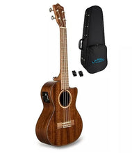Load image into Gallery viewer, Lanikai All Solid Mahogany Acoustic/Electric Tenor Cutaway Ukulele | Free Case | Authorized Dealer