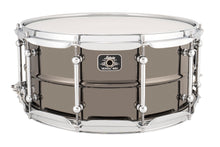 Load image into Gallery viewer, Ludwig Universal Metal 6.5x14" Black Brass Snare Drum Chrome-Plated Triple Flange Hoops Auth Dealer