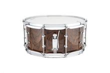 Load image into Gallery viewer, Ludwig Universal Wood 6.5x14" Walnut Snare Drum Black Exotic Walnut Burl Tube Lugs Authorized Dealer