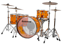 Load image into Gallery viewer, Ludwig *Pre-Order* Vistalite Amber ZEP SET 14x26/16x18/16x16/10x14 Acrylic Kit Drums Shell Pack | Made in the USA | Special Order | Authorized Dealer