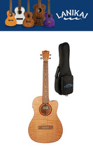Load image into Gallery viewer, Lanikai Flame Maple Baritone Acoustic/Electric Ukulele Natural | Free Uke Bag | Authorized Dealer