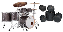 Load image into Gallery viewer, Pearl Session Studio Select Black Satin Ash Lacquer 20x14/10x7/12x8/14x14/16x16 Drums & Bags Dealer