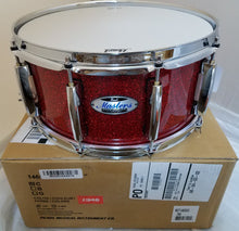 Load image into Gallery viewer, Pearl Pre-Order Masters Maple Complete 14x6.5" Vermillion Sparkle Snare Drum Worldwide Ship Authorized Dealer