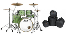 Load image into Gallery viewer, Pearl Masters Complete 22x18_10x7_12x8_16x16 Absinthe Sparkle Drums Shells +Bags! Authorized Dealer