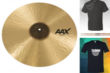 Load image into Gallery viewer, Sabian AAX 20" Medium Crash Cymbal Natural Finish Bundle & Save Made in Canada | Authorized Dealer
