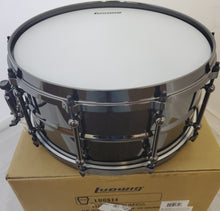 Load image into Gallery viewer, Ludwig Universal Metal 6.5x14" Black Brass Snare Drum Black Nickel Die Cast Hoops Authorized Dealer