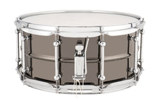Load image into Gallery viewer, Ludwig Universal Metal 6.5x14" Black Brass Snare Drum Chrome-Plated Triple Flange Hoops Auth Dealer