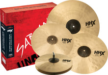 Load image into Gallery viewer, Sabian HHX Complex Promotional Set | Ships Now | 14" Medium Hats/16" & 18" Thin Crashes/20" Medium Ride | Bundle Pack | Made in Canada | Authorized Dealer