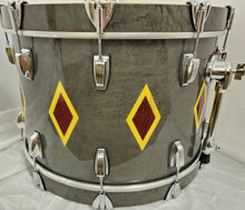 Load image into Gallery viewer, Ludwig 110th Anniversary Charcoal Diamond Flash Legacy 3pc Drum Set Mahogany Kit 14x22, 16x16, 9x13