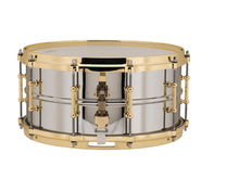 Load image into Gallery viewer, Ludwig Chrome Plated Brass 6.5x14 Snare Drum with Brass Tube Lugs Made in the USA Authorized Dealer