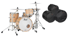 Load image into Gallery viewer, Pearl Masters Complete 20x14/12x8/14x14 Matte Natural Maple Drums 3pc Kit +GigBags Authorized Dealer
