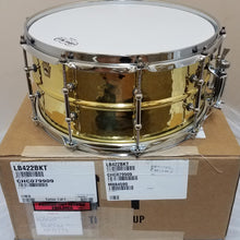 Load image into Gallery viewer, Ludwig 6.5x14" Hammered Brass Hammered Kit Snare Drum with Tube Lugs LB422BKT Made in the USA NEW Authorized Dealer