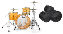 Load image into Gallery viewer, Pearl Crystal Beat 24x14_13x9_16x15 Tangerine Glass Drum Shells BAGS Special Order Authorized Dealer