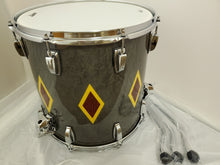 Load image into Gallery viewer, Ludwig 110th Anniversary Charcoal Diamond Flash Legacy 3pc Drum Set Mahogany Kit 14x22, 16x16, 9x13
