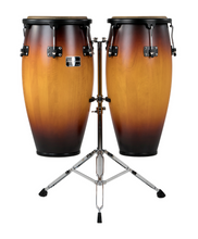 Load image into Gallery viewer, Gon Bops Fiesta Series 11"/12" Sunburst Conga Set Mango Shells with Stand | NEW Authorized Dealer