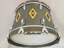 Load image into Gallery viewer, Ludwig 110th Anniversary Charcoal Diamond Flash Legacy 3pc Drum Set Mahogany Kit 14x22, 16x16, 9x13