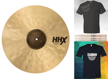 Load image into Gallery viewer, Sabian HHX 18" X-Treme Crash Natural Finish Cymbal +TShirt & VF Sticks Bundle Pack Authorized Dealer