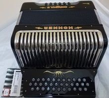Load image into Gallery viewer, Hohner *Pre-Order* Corona Xtreme Accordion GCF SOL Black Negro +Bag/Straps/Shirt/DVD | Special Order | Authorized Dealer
