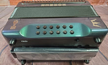 Load image into Gallery viewer, Hohner Corona C-II Redesigned Green/Gold GCF Sol Button Accordion Made in Germany Authorized Dealer