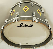 Load image into Gallery viewer, Ludwig 110th Anniversary Charcoal Diamond Flash Legacy 3pc Drum Set Mahogany Kit 14x22, 16x16, 9x13