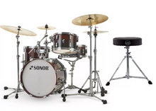 Load image into Gallery viewer, Sonor AQ2 Brown Fade Lacquer BOP 18x14_14x13_12x8_14x6 Drums Shell Pack +Throne | Authorized Dealer