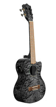 Load image into Gallery viewer, Lanikai Quilted Maple Black Acoustic Electric Cutaway Tenor Ukulele | Free Case | Authorized Dealer