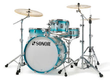 Load image into Gallery viewer, Sonor AQ2 Aqua Silver Burst Lacquer SAFARI 16x15 13x12 10x7 13x6 Drum Kit +Throne Authorized Dealer