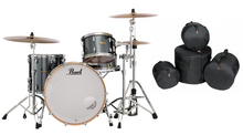 Load image into Gallery viewer, Pearl Session Studio Select Black Mirror Chrome 24/13/16/18 Shell Pack +Gig Bags | Authorized Dealer