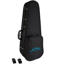 Load image into Gallery viewer, Lanikai Quilted Maple Black Acoustic Electric Cutaway Concert Ukulele Free Case | Authorized Dealer