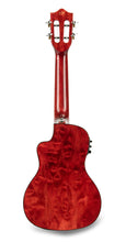 Load image into Gallery viewer, Lanikai Quilted Maple Red Stain Acoustic/Electric Concert Ukulele +Free Case | NEW Authorized Dealer