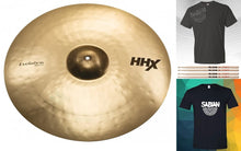 Load image into Gallery viewer, Sabian HHX 22" Evolution Ride Cymbal +Shirt/2x Sticks Bundle & Save Made in Canada Authorized Dealer