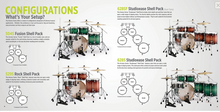 Load image into Gallery viewer, Mapex Armory Redwood Burst FAST 22x18/10x7/12x8/14x12/16x14/14x5.5 Studioease Drums Kit +Hardware Pack | Authorized Dealer