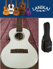 Load image into Gallery viewer, Lanikai Julia Michaels White Pearl Tenor Signature Acoustic/Electric Ukulele +Bag | Authorized Dealer