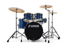 Load image into Gallery viewer, Sonor AQX Studio Blue Ocean Sparkle 5pc Complete 20x16,10x7,12x8,14x13,14x5.5 Drums & Hardware Authorized Dealer