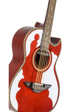 Load image into Gallery viewer, H Jimenez Bajo Quinto El Patron Solid Spruce Top Acoustic/Electric Transparent Red +GigBag & Stand Authorized Dealer