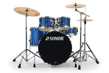 Load image into Gallery viewer, Sonor AQX Stage Blue Ocean Sparkle 5pc Kit 22x16,10x7,12x8,16x15,14x5.5 Drums Set & Hardware Authorized Dealer