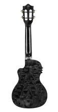 Load image into Gallery viewer, Lanikai Quilted Maple Black Acoustic Electric Cutaway Concert Ukulele Free Case | Authorized Dealer