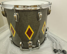 Load image into Gallery viewer, Ludwig 110th Anniversary Charcoal Diamond Flash Legacy 3pc Drum Set Mahogany Kit 14x22, 16x16, 9x13