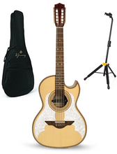 Load image into Gallery viewer, H Jimenez El Murcielago Acoustic/Electric Solid Spruce Top Bajo Quinto w/Pickup +Bag & Stand LBQ3E Authorized Dealer