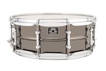 Load image into Gallery viewer, Ludwig Universal Metal 5.5x14" Black Brass Snare Drum Chrome-Plated Triple Flange Hoops Auth Dealer