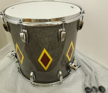 Load image into Gallery viewer, Ludwig 110th Anniversary Charcoal Diamond Flash Legacy 3pc Drum Set Mahogany Kit 14x22, 16x16, 9x13