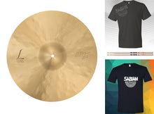 Load image into Gallery viewer, Sabian HHX 17" Legacy Crash Natural Cymbal Shirt & VF Sticks Bundle Made in Canada Authorized Dealer