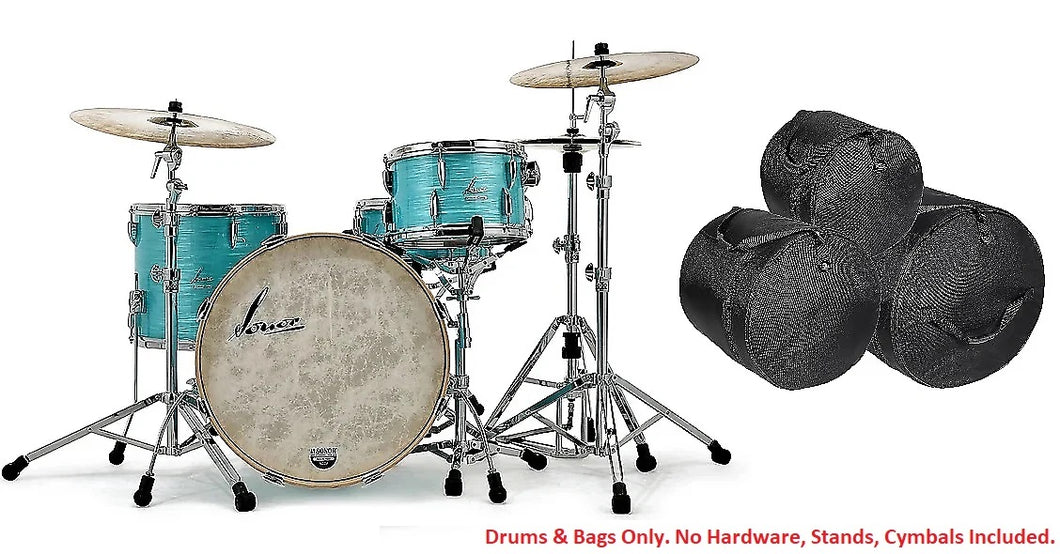 Sonor Vintage California Blue 3pc 22x14, 13x8, 16x14 Kit w/Mount Drums +Bags Shell Pack Auth Dealer