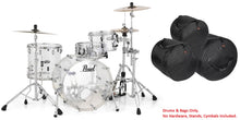 Load image into Gallery viewer, Pearl Crystal Beat 20x15 12x8 14x13 Ultra Clear 3pc Jazz Bop Drum Kit Shell Pack +Bags | Authorized Dealer
