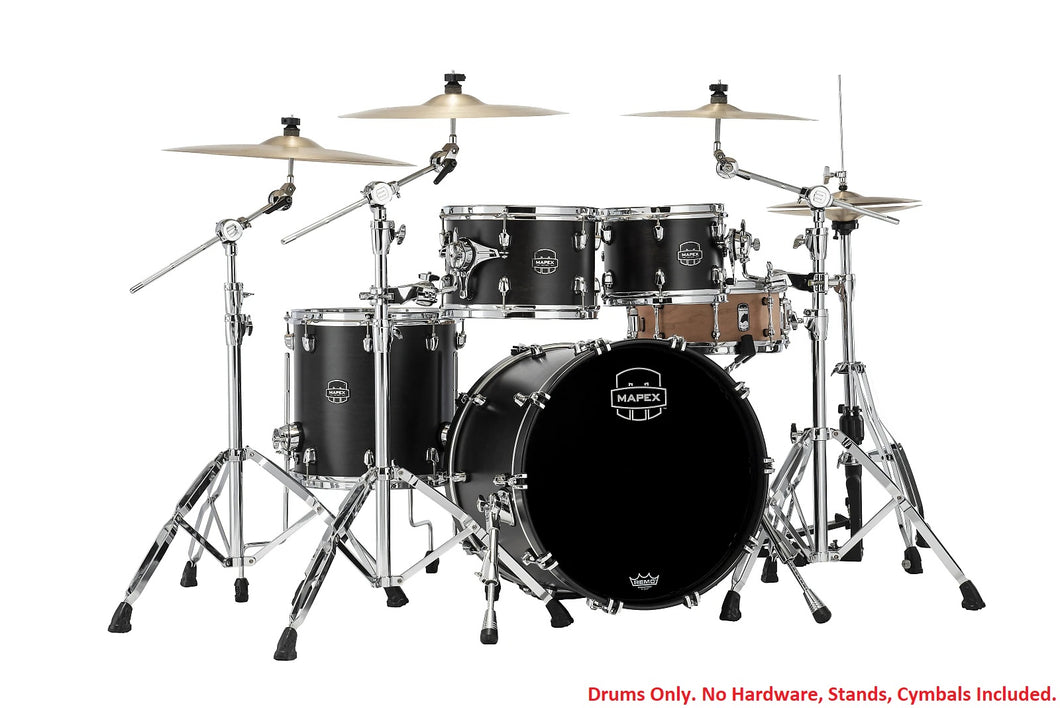 Mapex *Pre-Order* Saturn Satin Black Jazz Drum Set 20x16/10x7/12x8/14x14 4pc Shell Pack Special Order Authorized Dealer