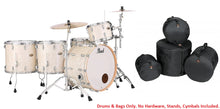 Load image into Gallery viewer, Pearl Session Studio Select Nicotine White Marine Drums 24/13/16/18 +Gig Bags! NEW Authorized Dealer
