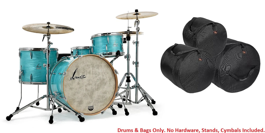 Sonor Vintage California Blue 22x14, 13x8, 16x14 No Mount Drum Kit Shell Pack +Free Bags Shell Pack NEW Authorized Dealer